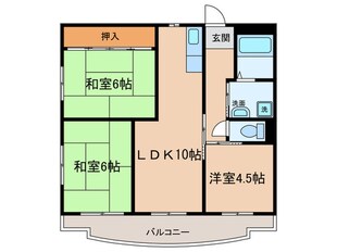 弘法ハイツの物件間取画像